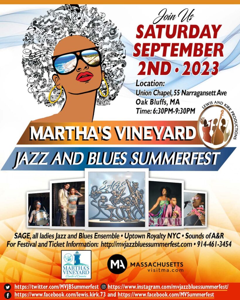 Martha's Vineyard Jazz and Blues Summerfest September 2, 2023 Sage